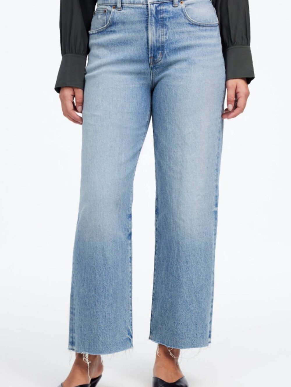 Madewell The Perfect Vintage Wide-Leg Crop Jean size 27 - Picture 3 of 4